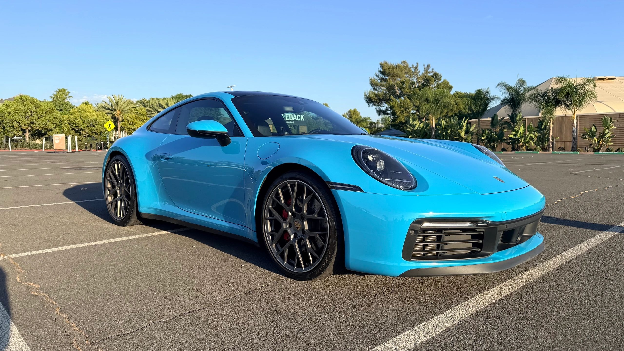 Blue Porsche 911 available for rental