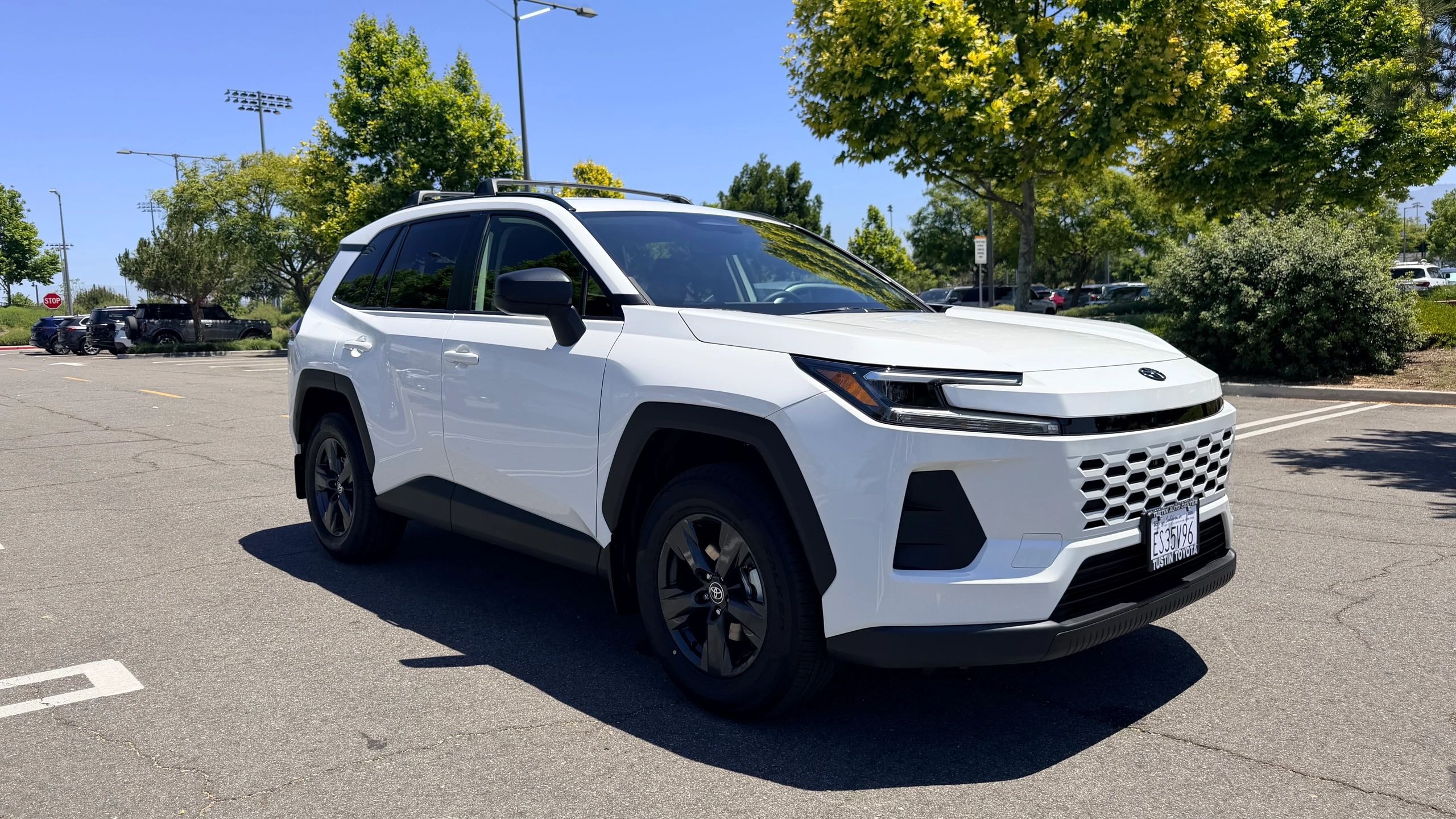 White Toyota RAV4 available for rental